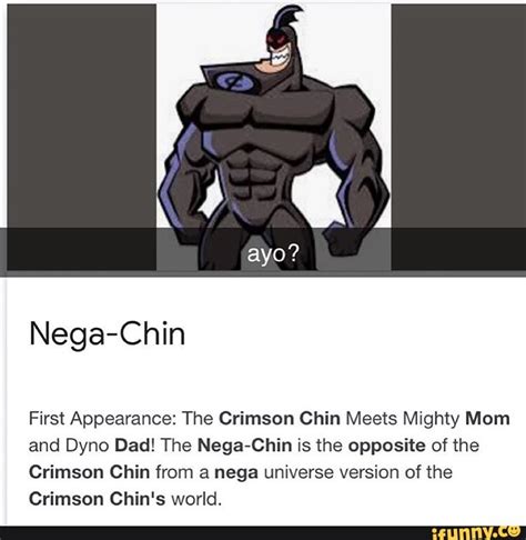 crimson chin opposite|Respect The Nega.